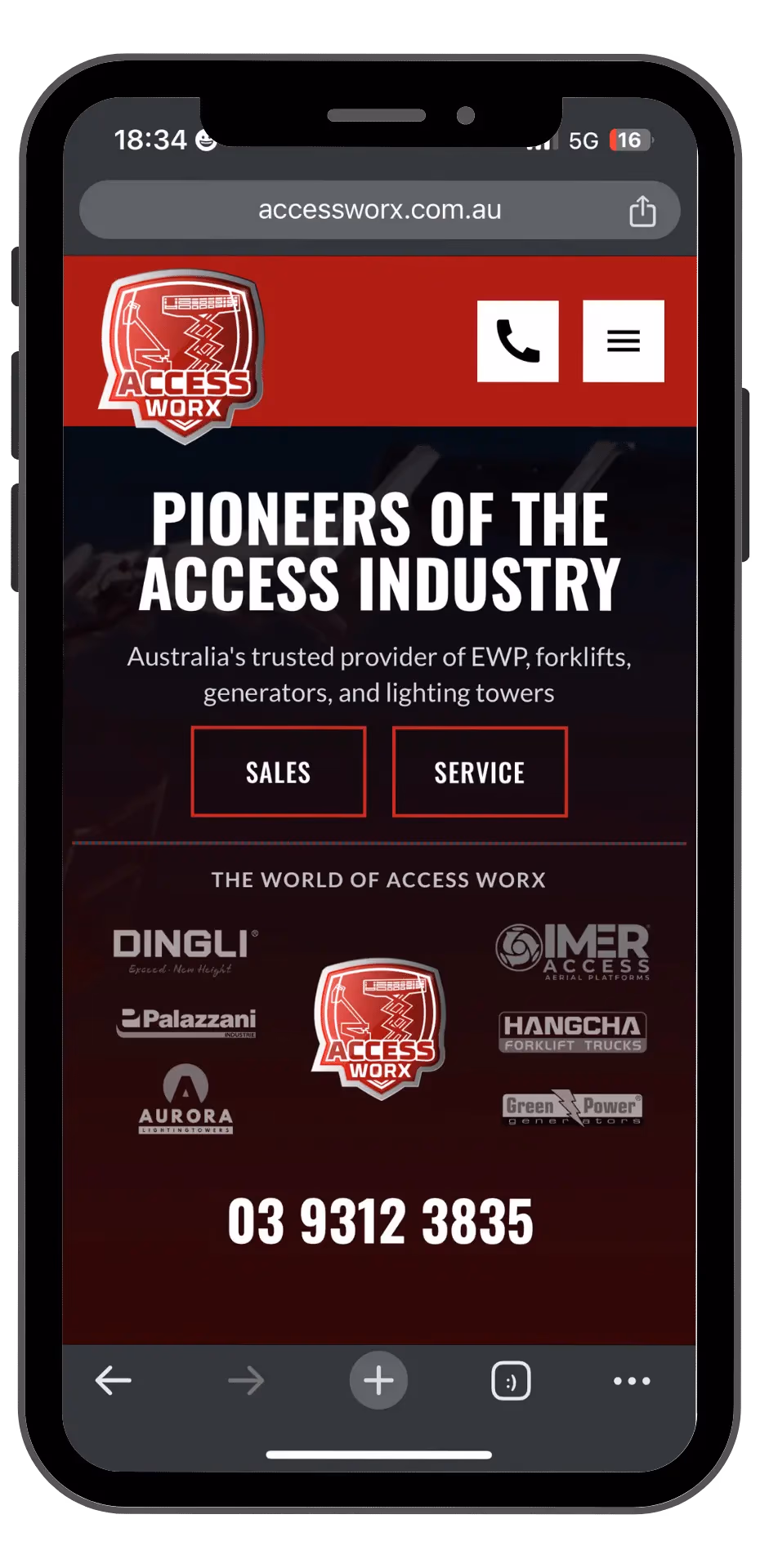 Access Worx mobile view