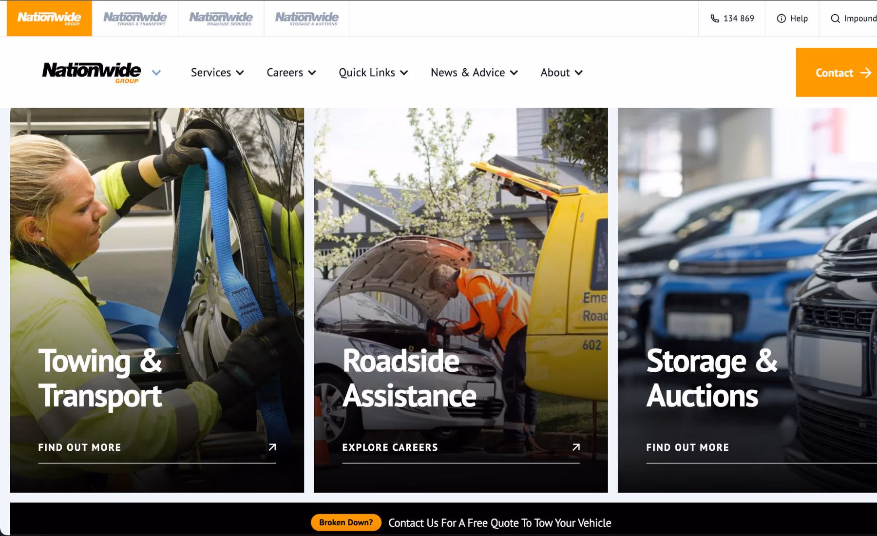 Nationwide Group desktop view