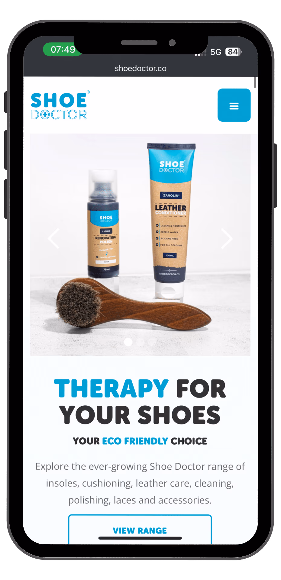 Shoe Doctor® mobile view