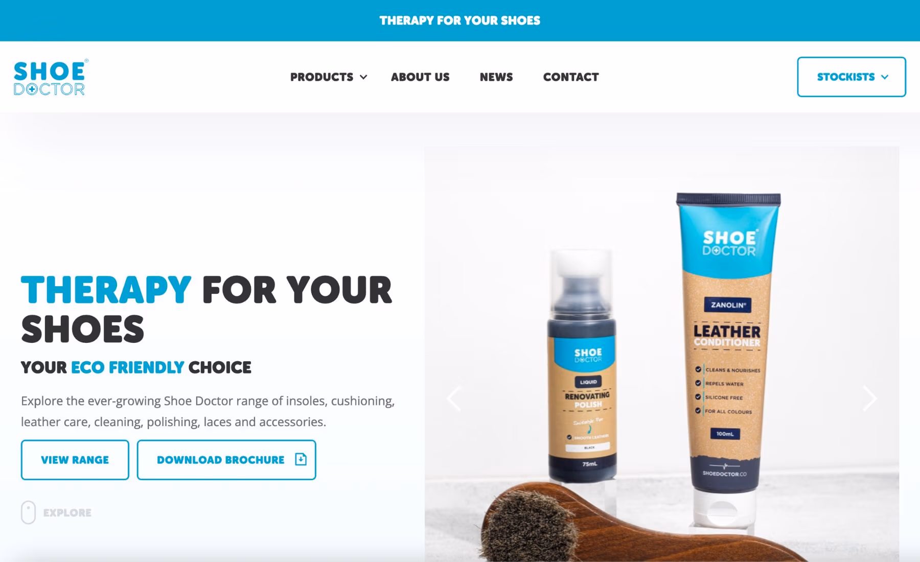 Shoe Doctor® desktop view